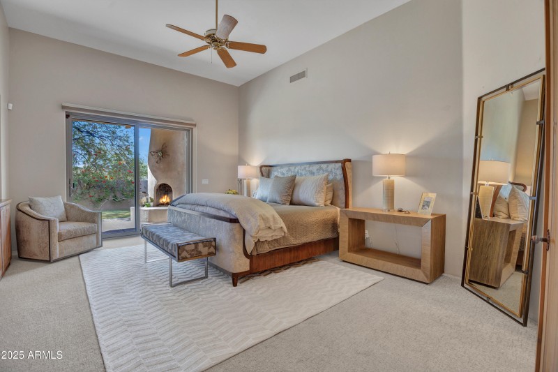 Primary suite with backyard access