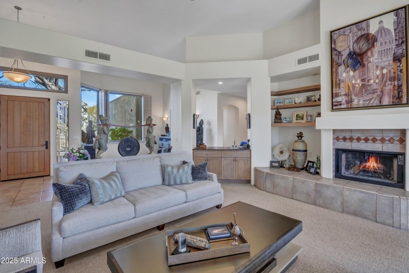 Spacious living open to the dining room