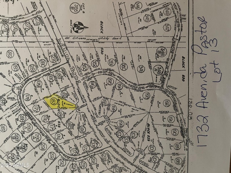Property map 1732 Avenida Pastor, Lot 13