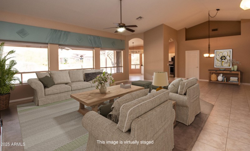 GREAT ROOM w/WALL OF WINDOWS