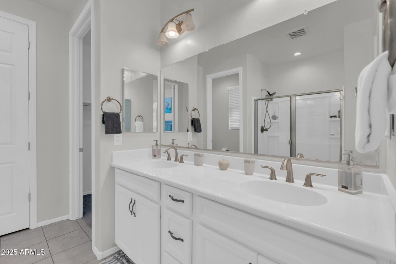 Primary Bathroom with Dual Sinks