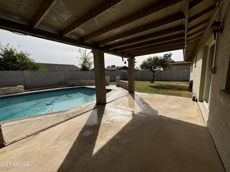 Good size yard and pool
