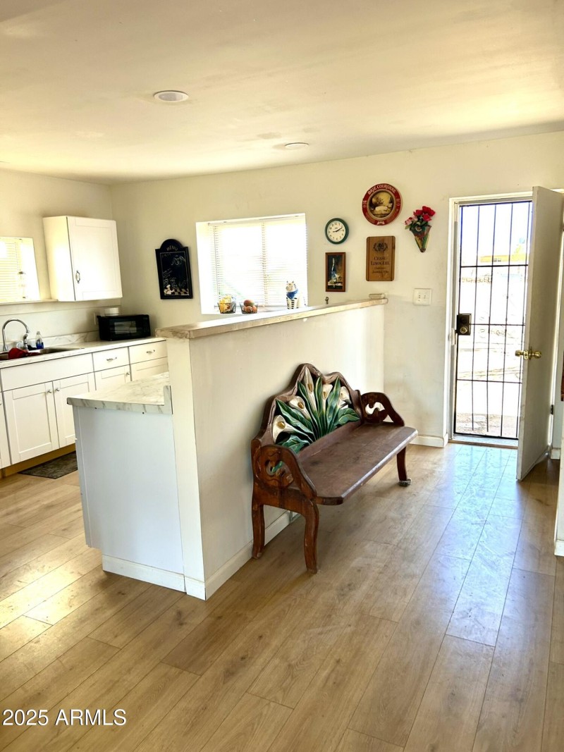 Back door by kitchen