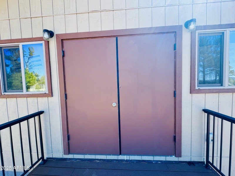 Back entrance of workshop