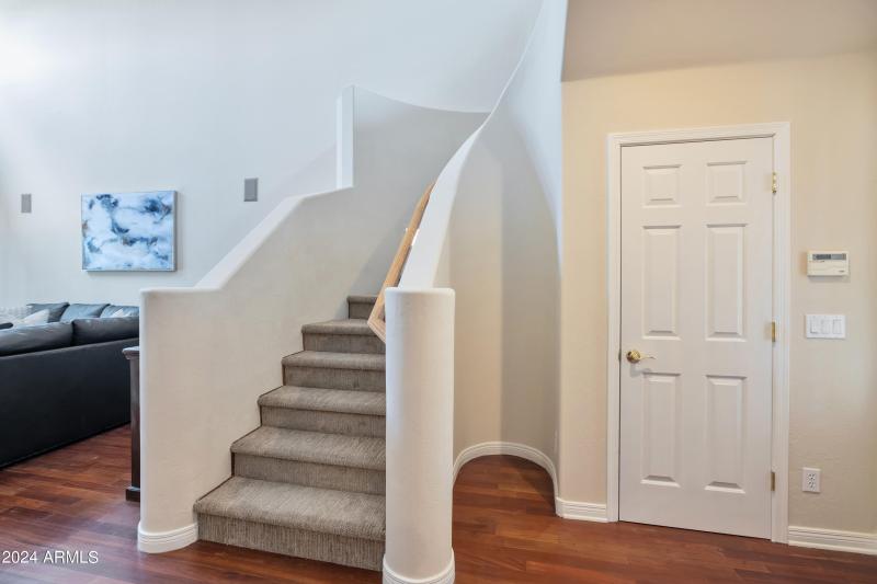 Entry closet and stairwell