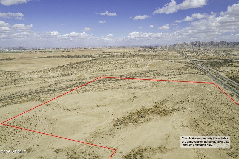 View to East with Lot Lines