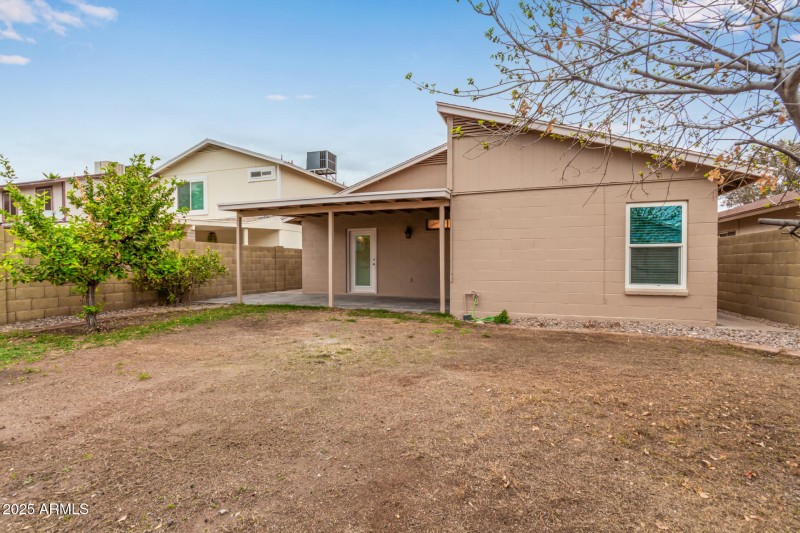 Backyard with Covered Patio