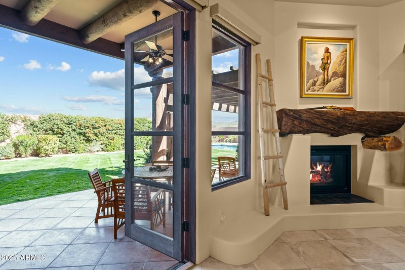 Great Room Fireplace and Patio Entry