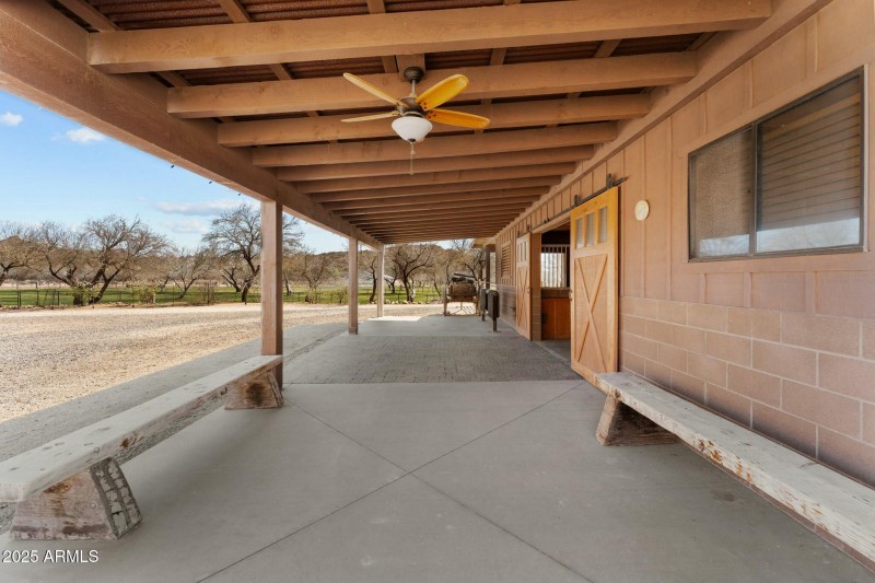 Barn Front Porch with Wash Bay