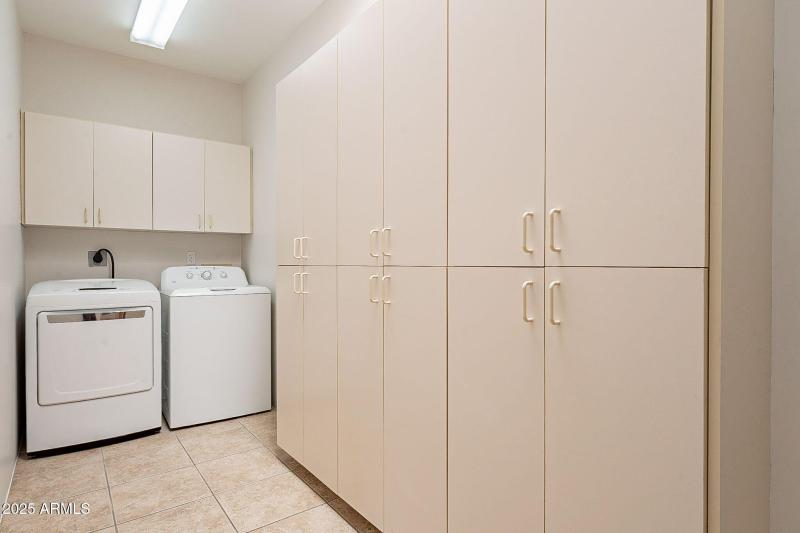 Storage in laundry room