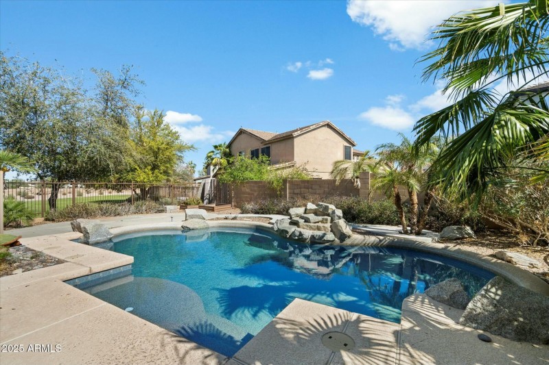 Pool and Yard Adjacent to Greenspace