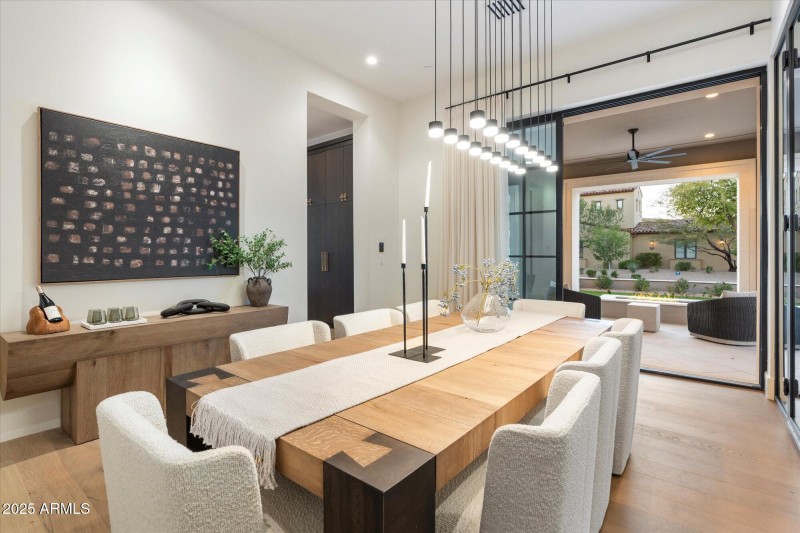 Dining room and patio beyond