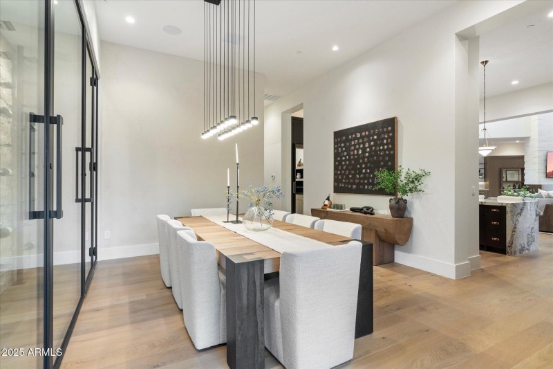 Formal dining can seat 10