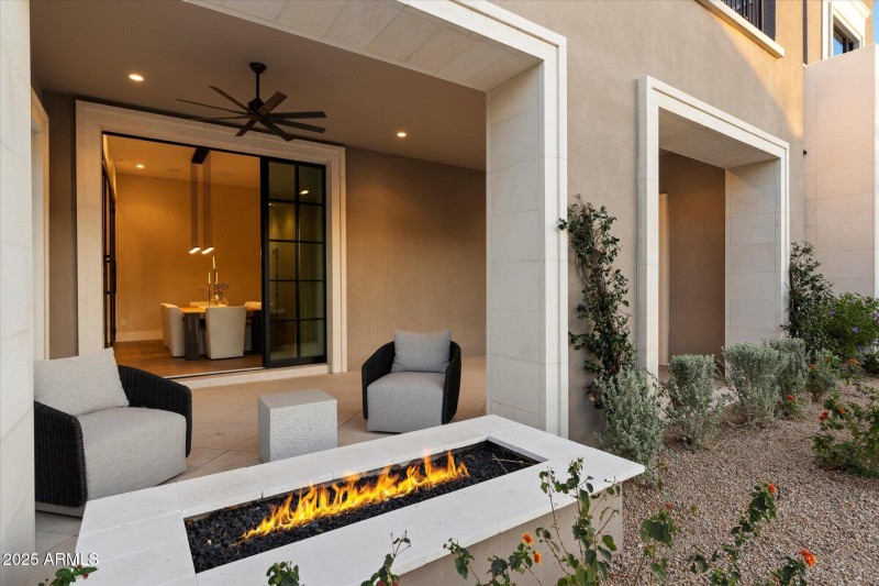 Firepit outside den/office