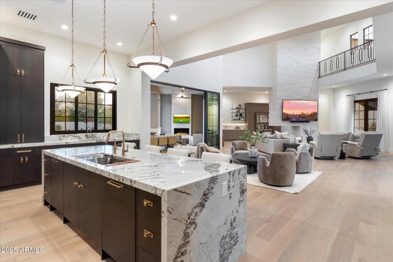 Water fall quartz island