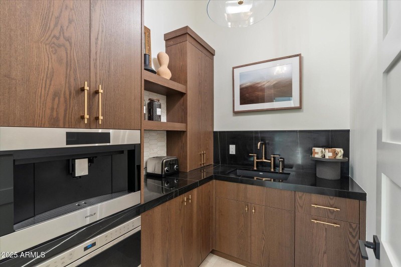 Coffee station with Wolf appliance