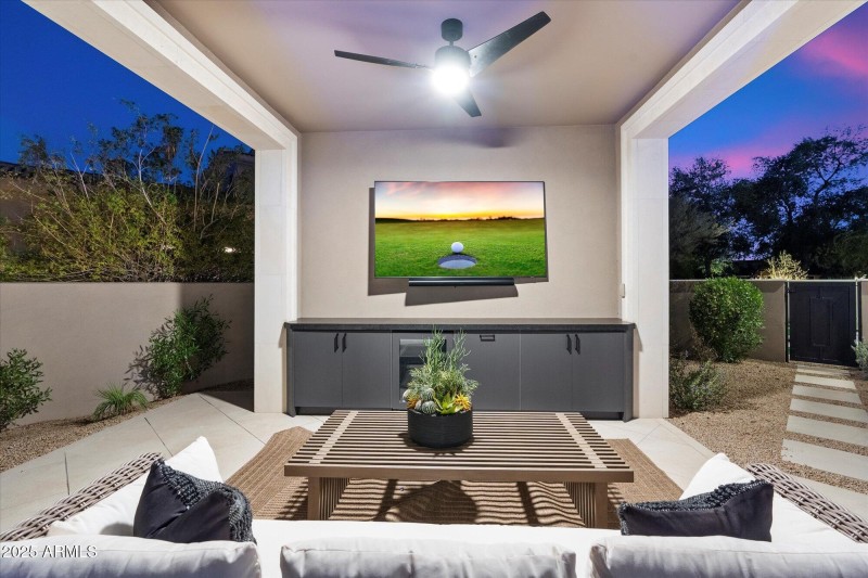 Misters all around outdoor rooms