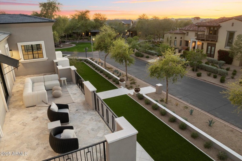 Upper patio in front of home