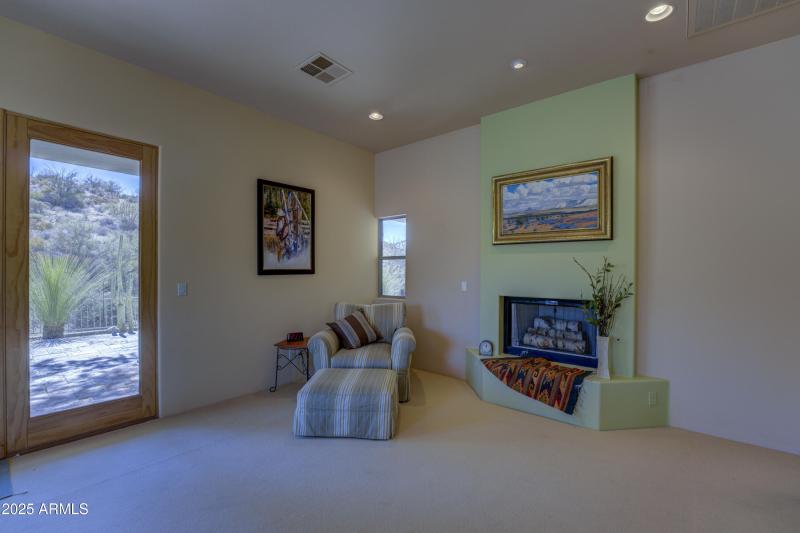 Sitting area &Fireplace in Master