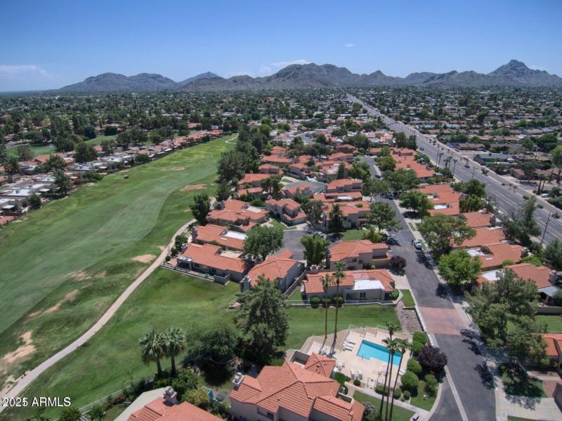 Aerial Fairway & Pool