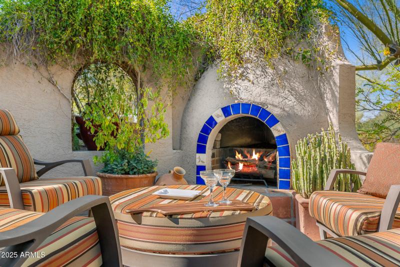 outdoor fireplace