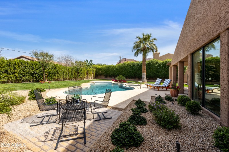 Pool area mountain view