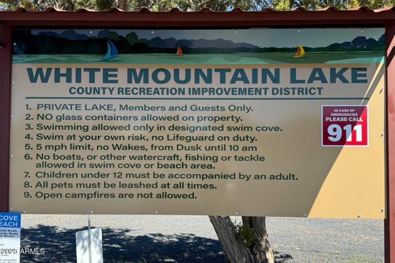 White Mountain Lake sign 2 edited