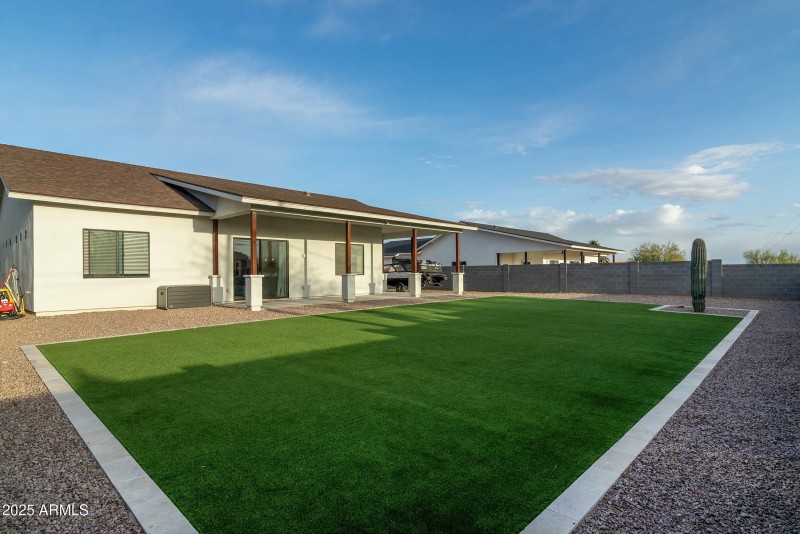 Huge synthetic grass area