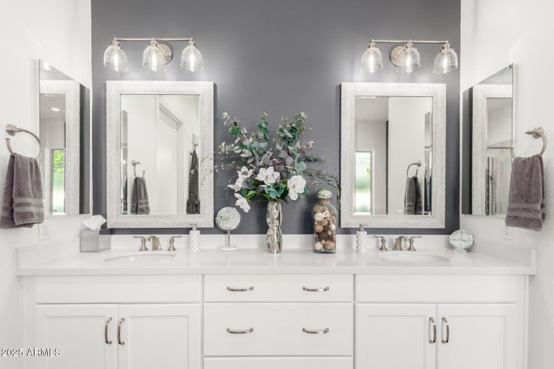 Dual Vanities at Owners Bath