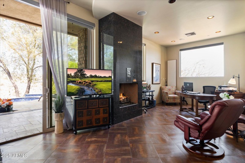 Private Office with Fireplace