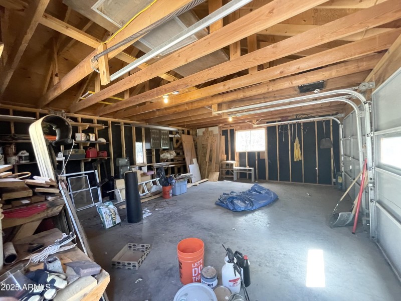 Inside garage