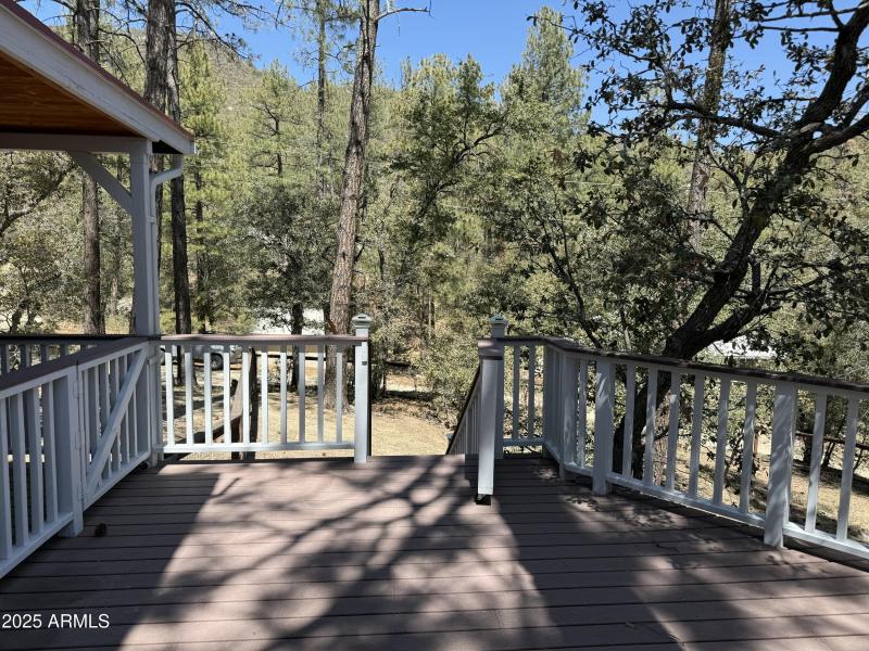 Stairs to fenced area