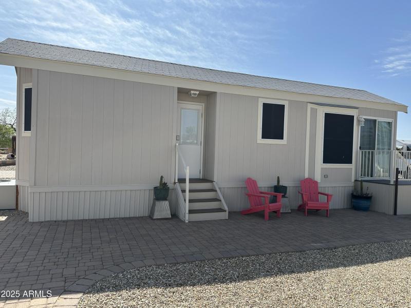 Inviting Home Side Paver Patio