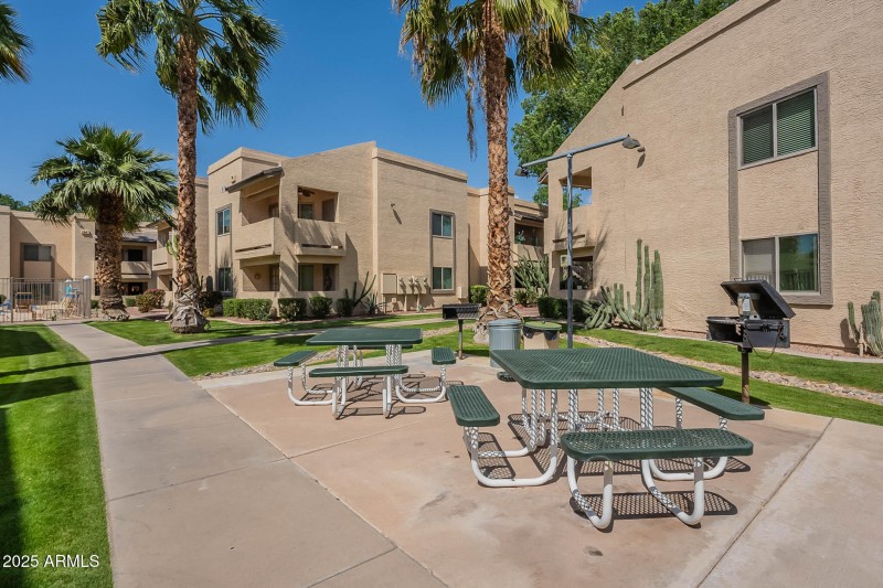 BBQ and sitting areas throughout