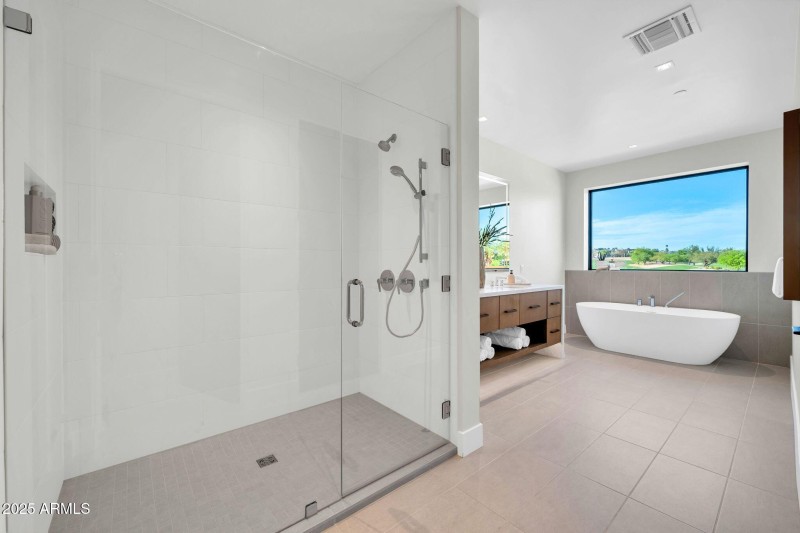 Large walk-in shower