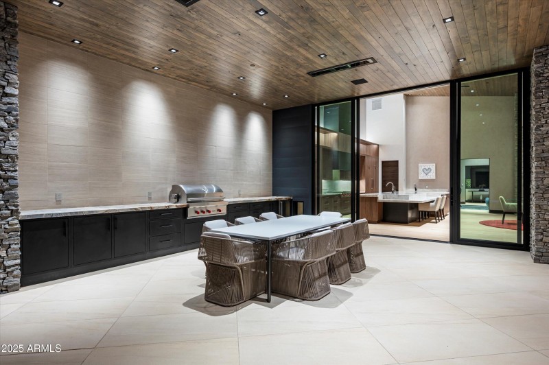 Outdoor BBQ and dining