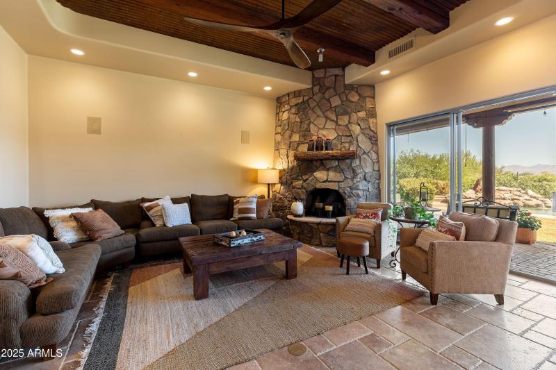 Living Room With Fireplace