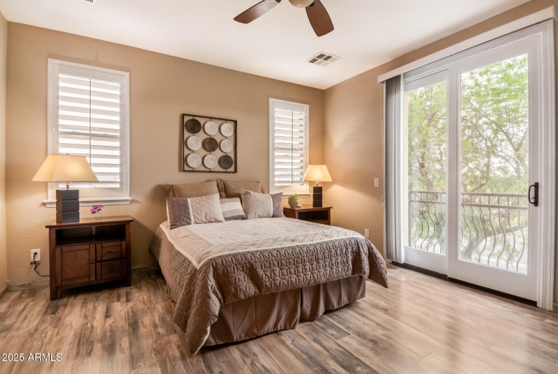 Bedroom 1 with a balcony