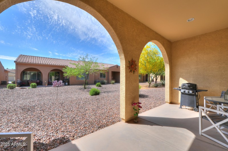 Large covered patio