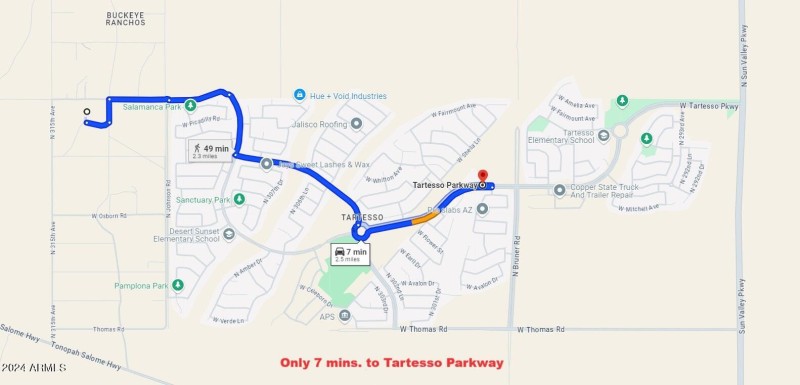 7 mins to Tartesso Parkway