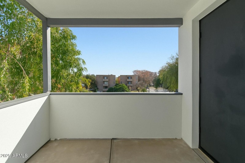 Suburban Balcony Overlooking Neighborhoo