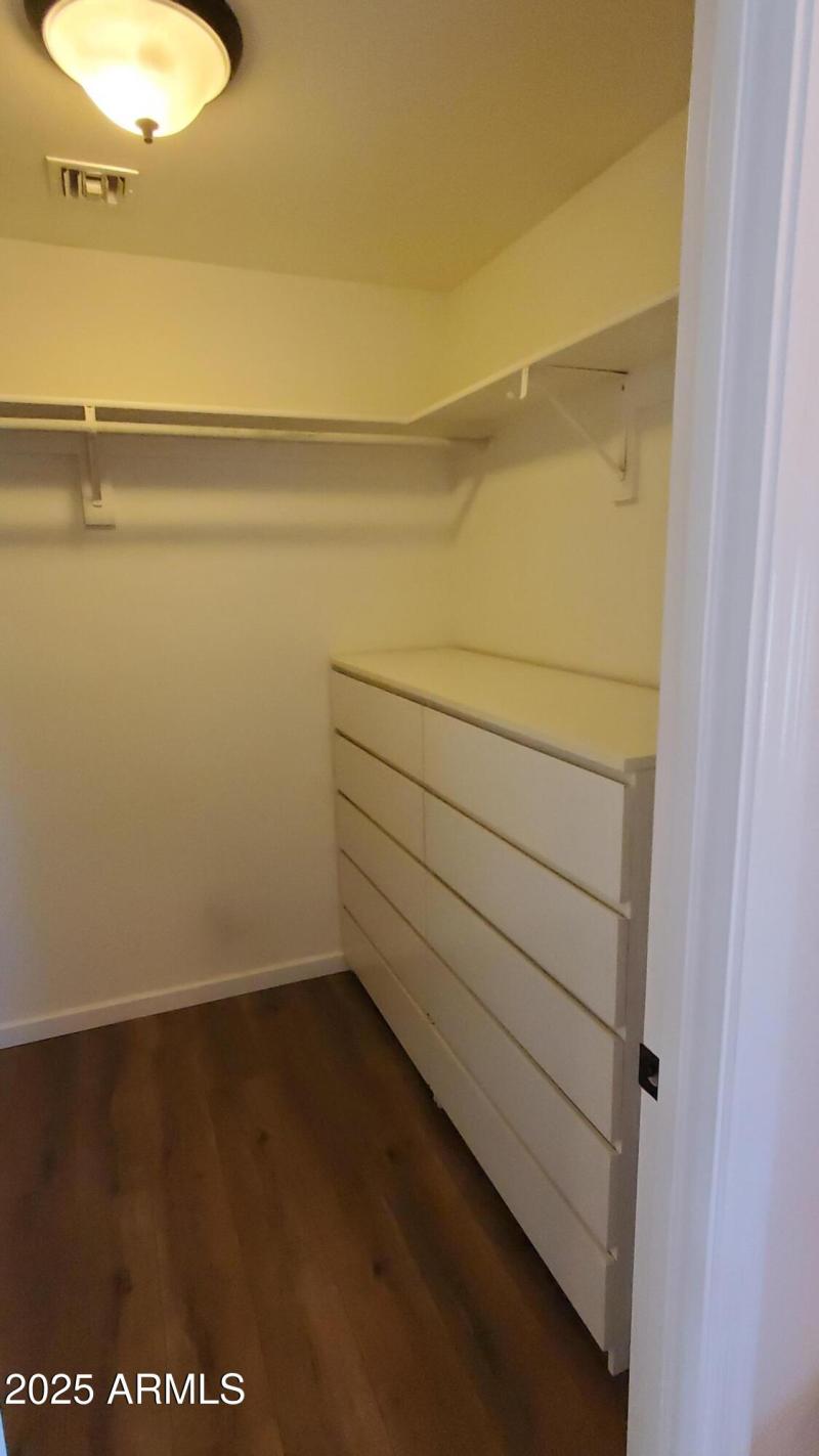 Built-in dresser in closet