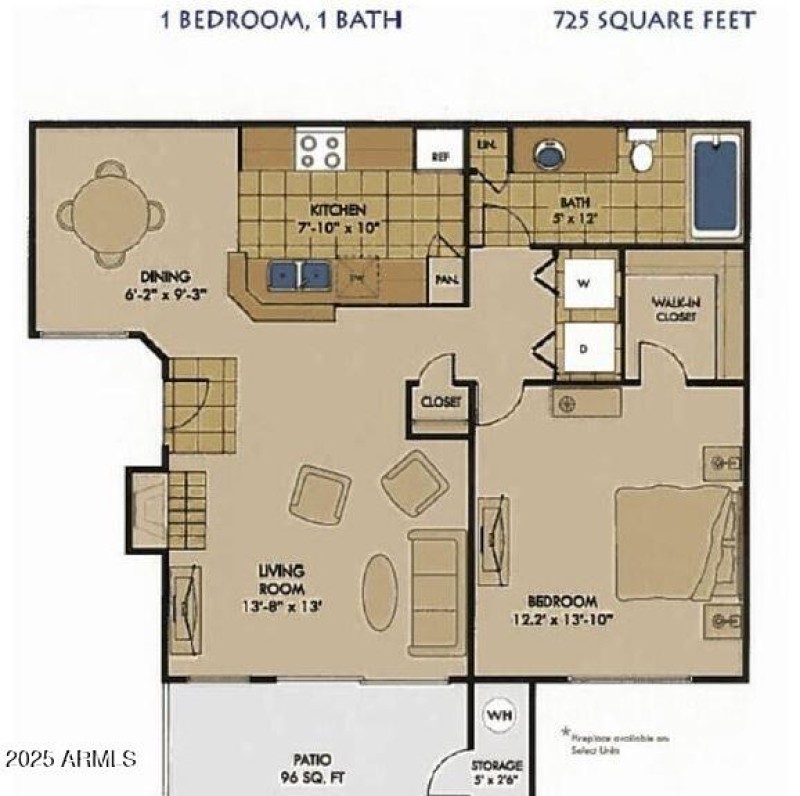 Floorplan One bedroom One bathroom