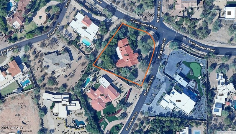 Aerial of Property Line