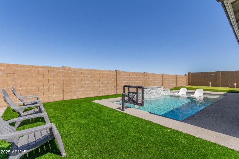 Basketball Hoop at Pool