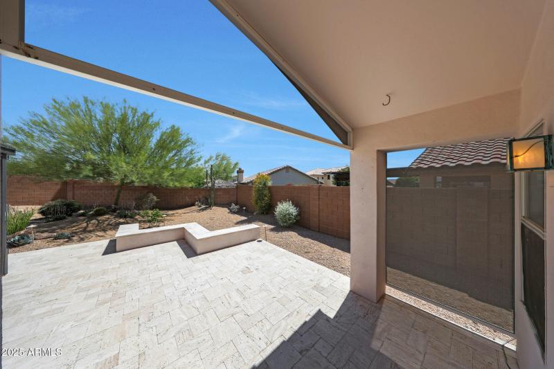 Covered patio off dining area