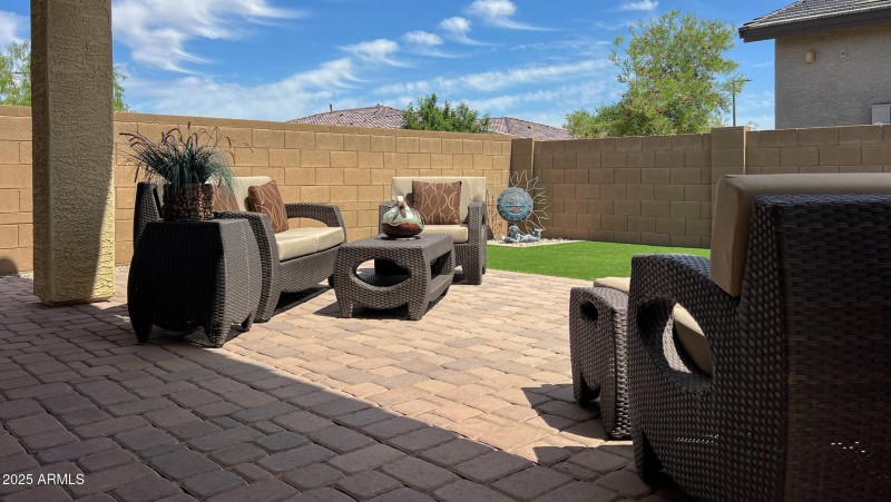 Paved Patio Backyard