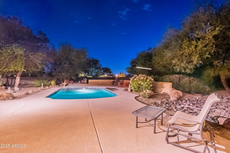 Twilight Backyard