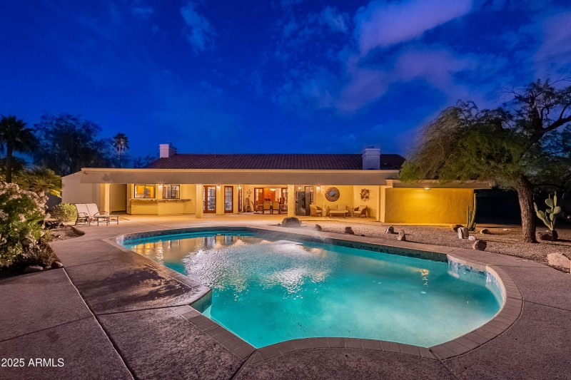 Twilight Backyard