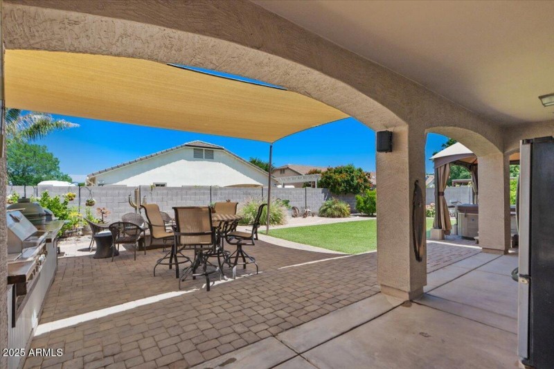 Huge patio and yard